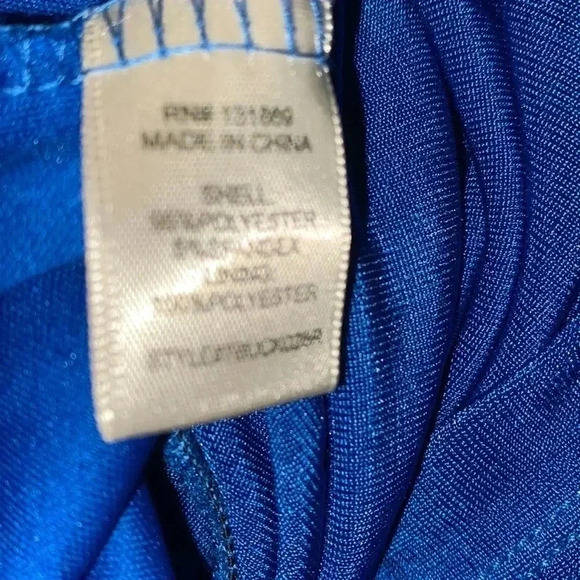 Inspired Hearts Royal Blue Bodycon Ruched Dress With Drawstring On Sides Size XL - Picture 8 of 8